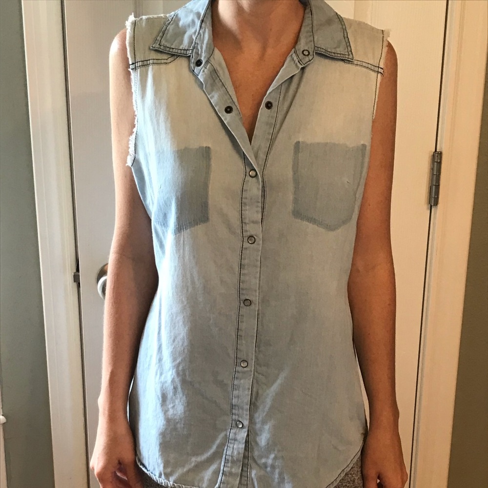 American eagle denim tank
